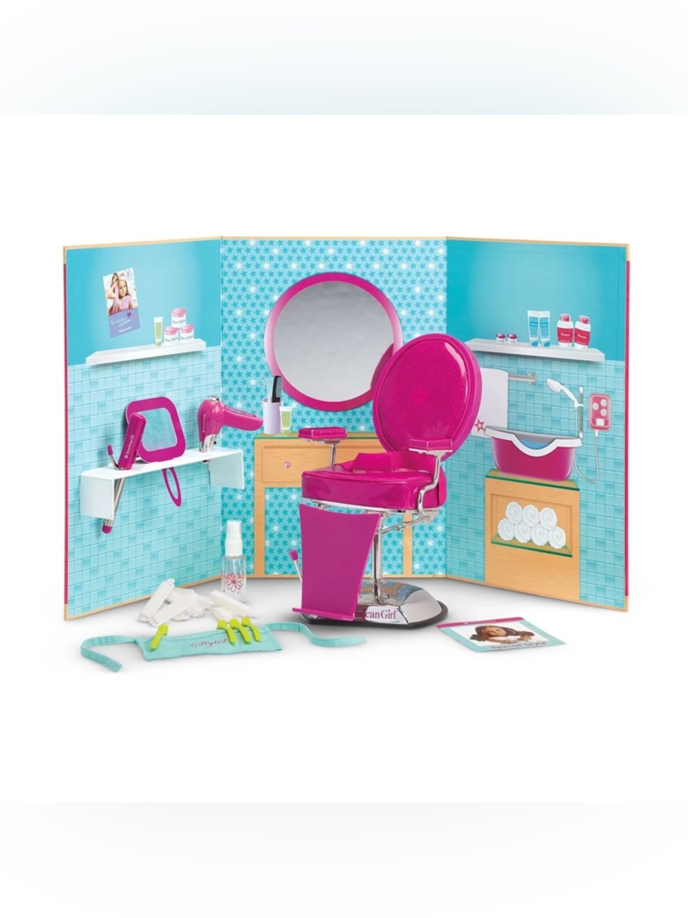 American Girl Salon Styles Scene 2015 Retired Brand New In Box